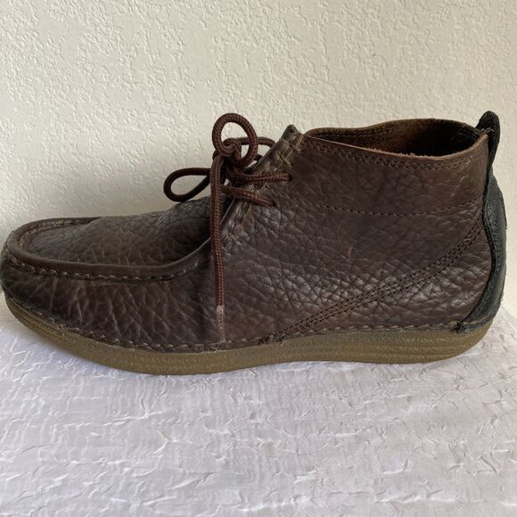 Tony Lama CAV0902 Boots Brown Distressed Moc Toe Casual Lace-Up Shoes Sz 10.5D main image 7
